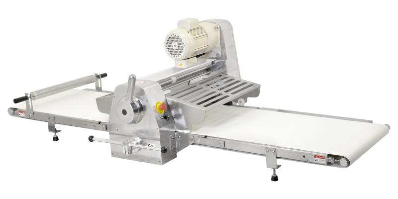 Stainless Steel Table Top Dough Sheeter with 82-inch Conveyor Lengthand 0 Stainless Steel Table Top Dough Sheeter with 82-inch Conveyor Lengthand 0.5 HP
